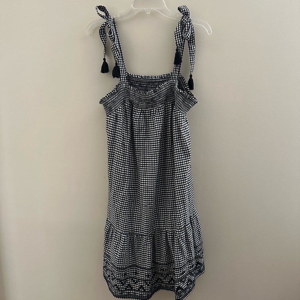 Old Navy Sleeveless Tiered Gingham Swing Mini Dress